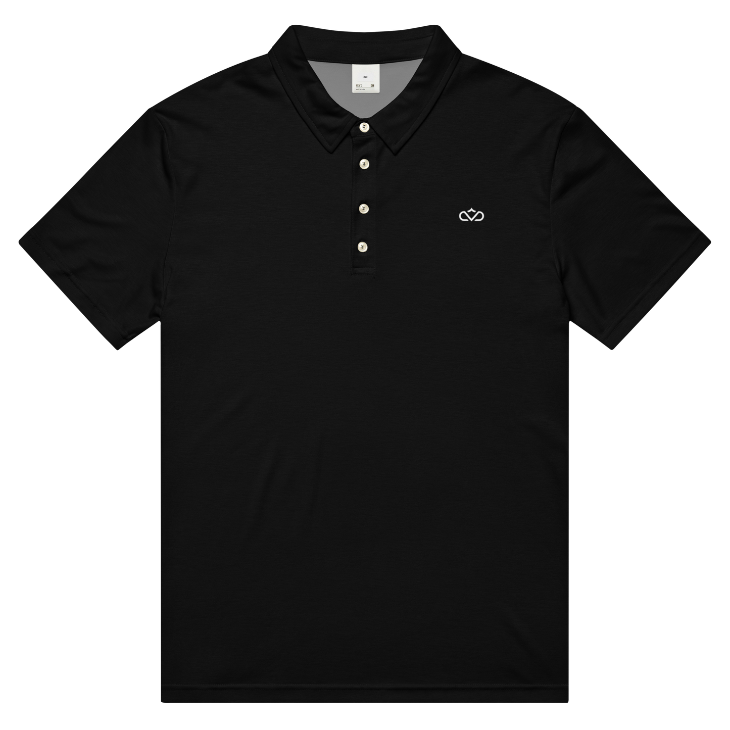 KING OF CHANGE ORIGINAL POLO BLACK FRONT