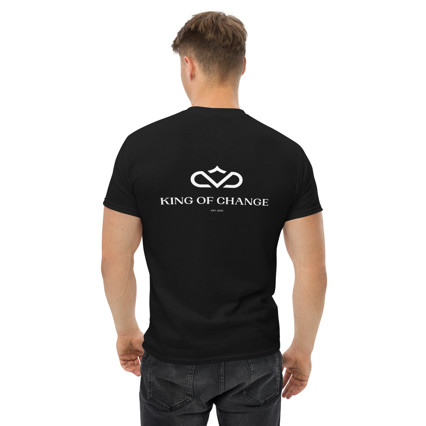KING OF CHANGE ORIGINAL T-SHIRT BLACK MOCK UP MAN 2