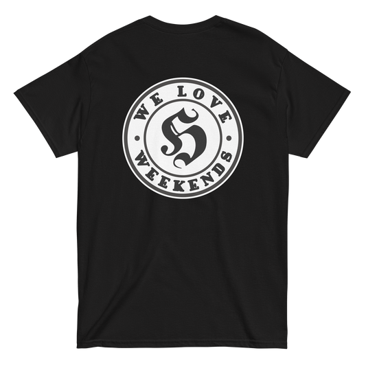 KING OF CHANGE ORIGINAL WE LOVE WEEKENDS T-SHIRT BLACK BACK 2