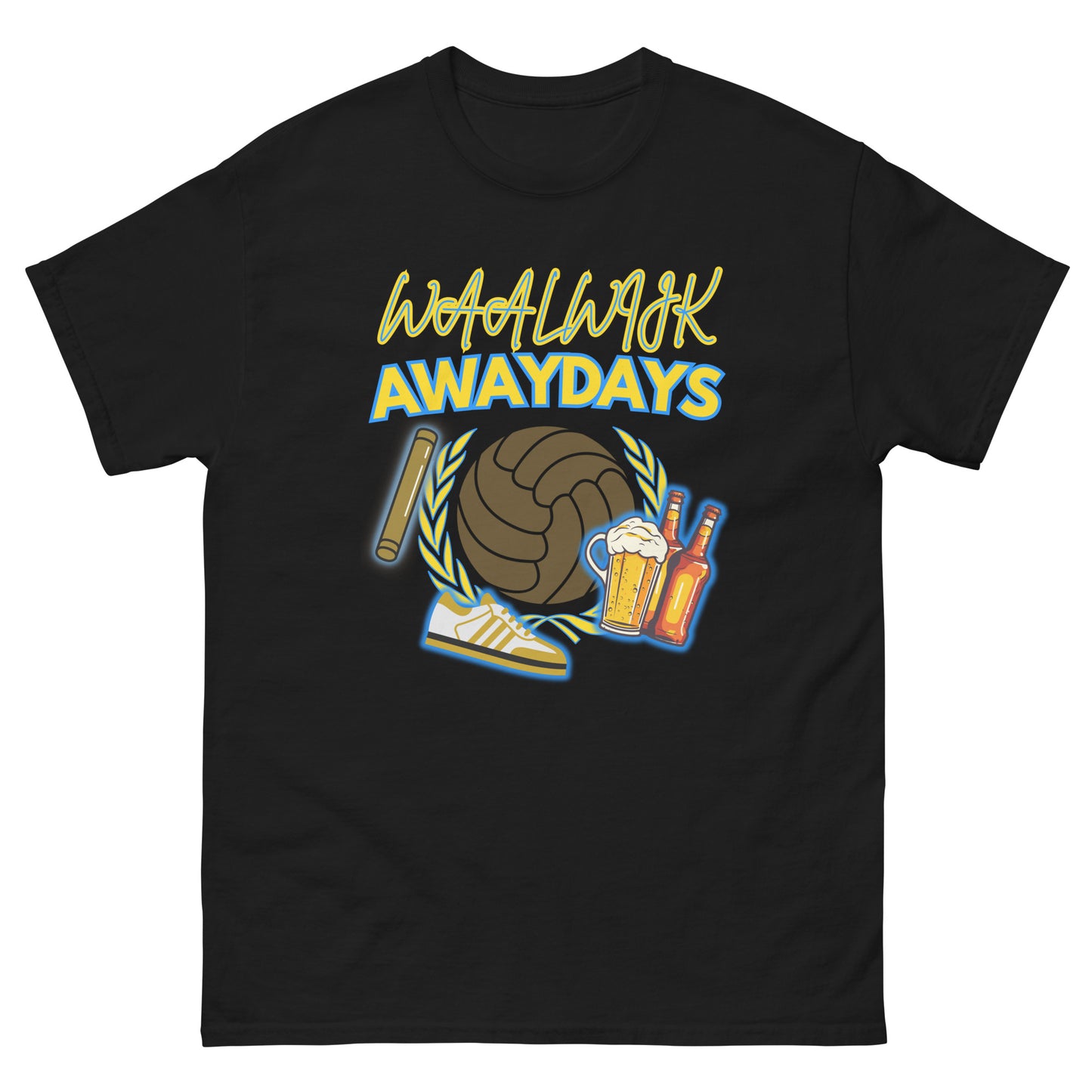 WAALWIJK AWAYDAYS T-SHIRT BLACK FRONT 1