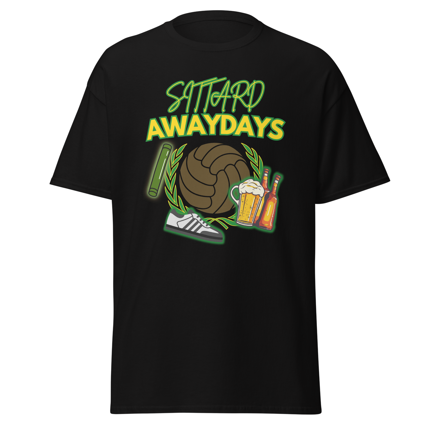 SITTARD AWAYDAYS T-SHIRT BLACK FRONT 2