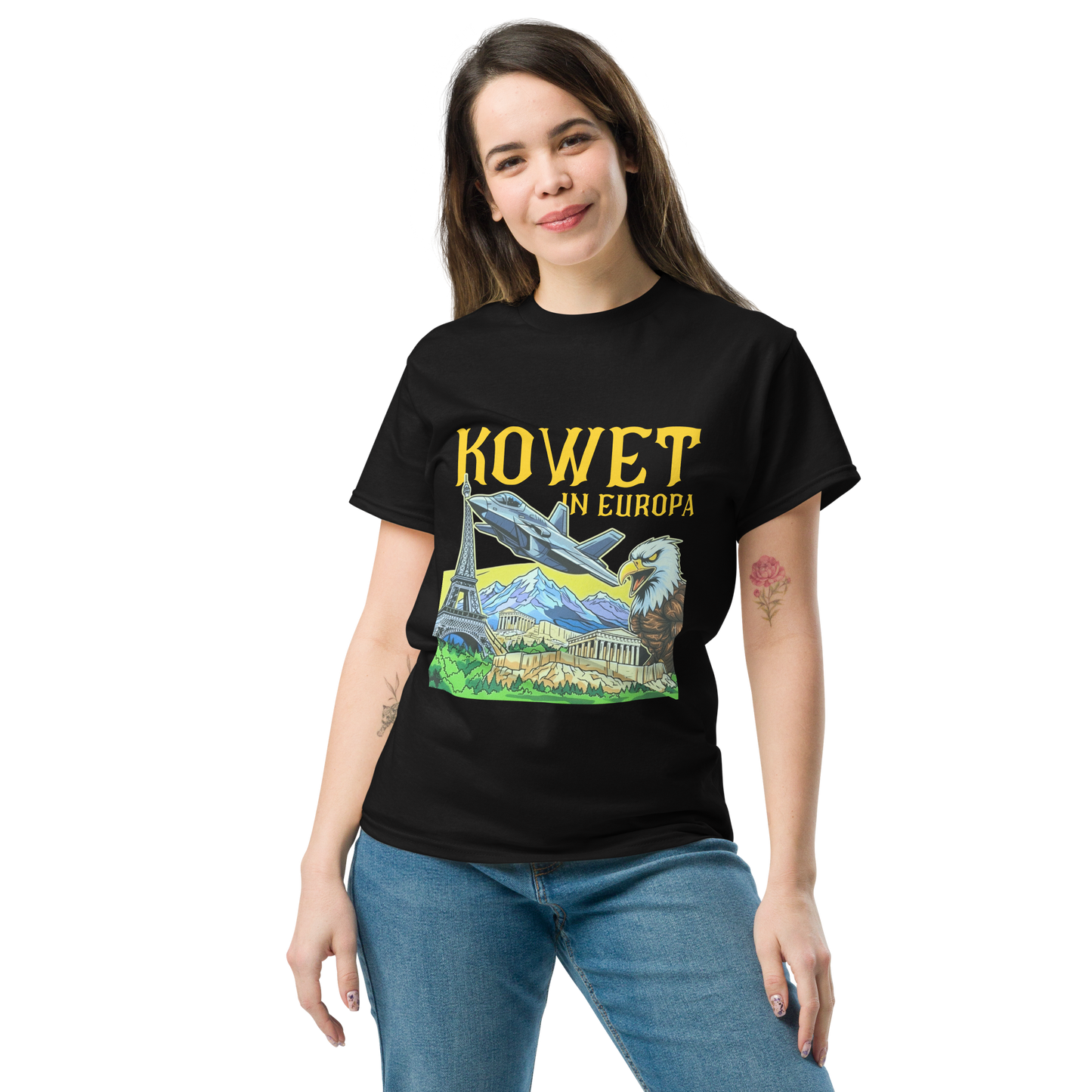 KOWET IN EUROPA T-SHIRT BLACK WOMAN 1