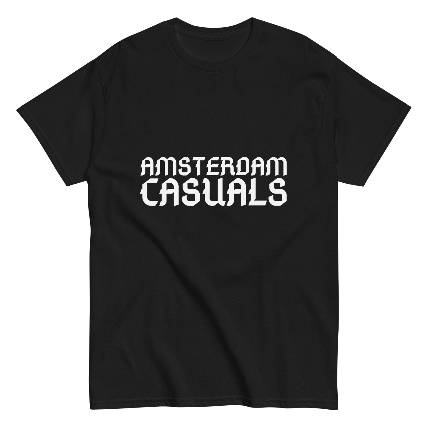 AMSTERDAM CASUALS T-SHIRT BLACK FRONT
