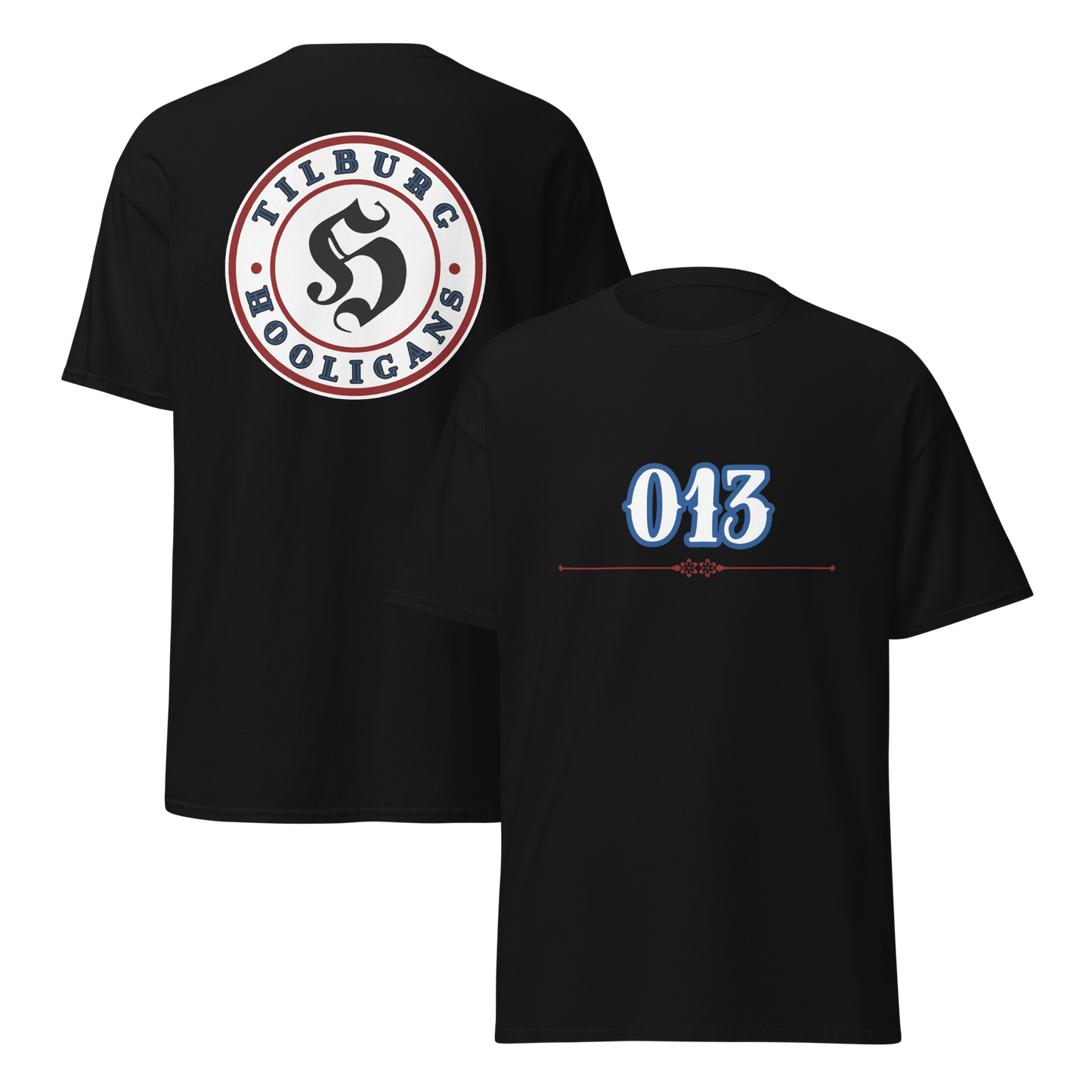 TILBURG HOOLIGANS T-SHIRT BLACK FRONT & BACK