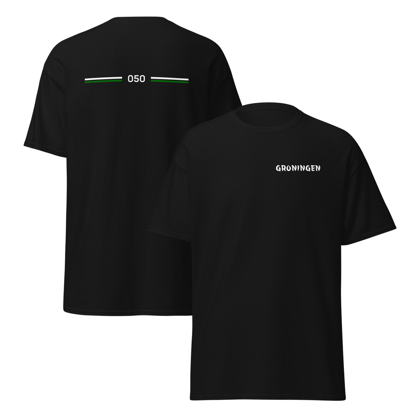 GRONINGEN LEGACY T-SHIRT BLACK FRONT & BACK