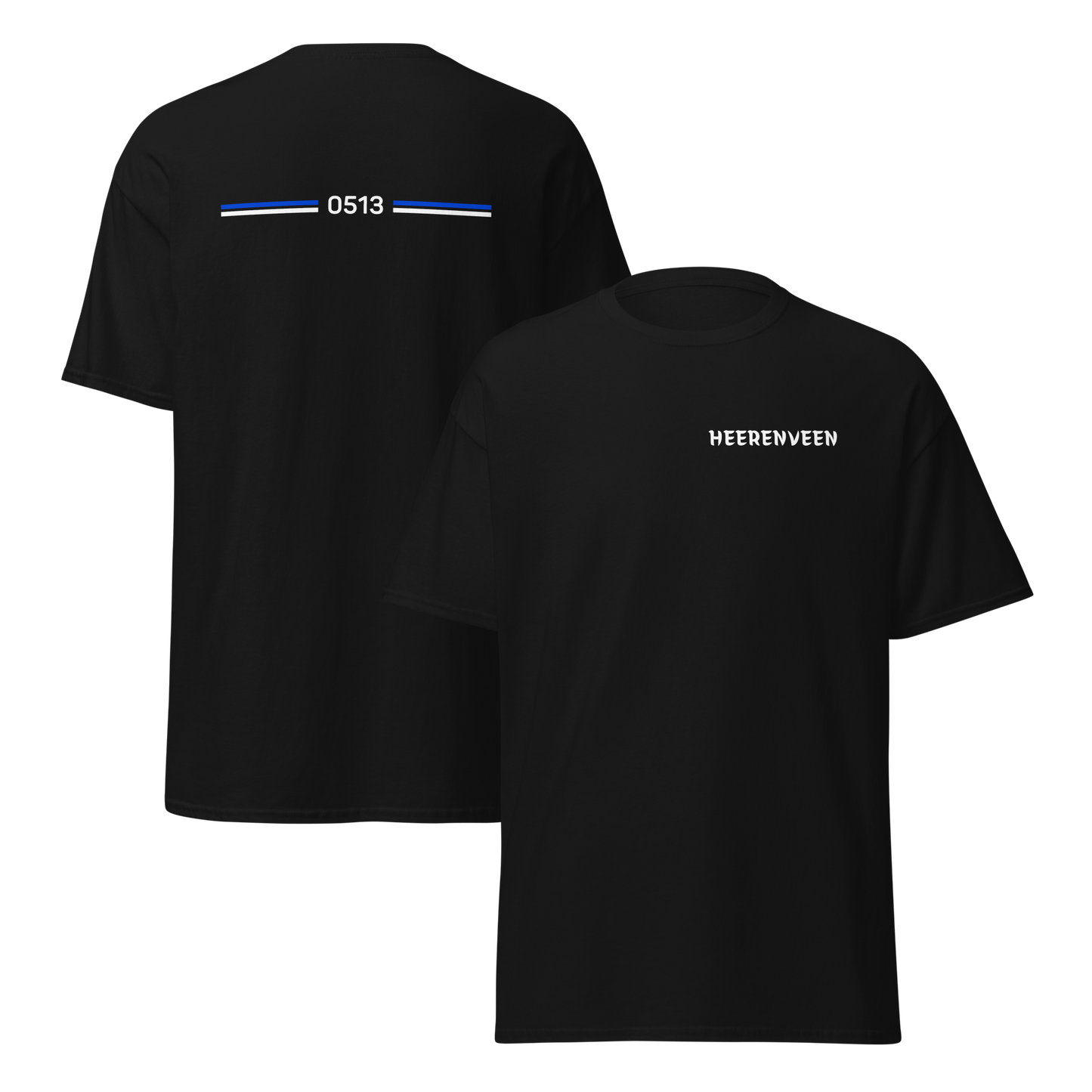 HEERENVEEN LEGACY T-SHIRT BLACK FRONT & BACK