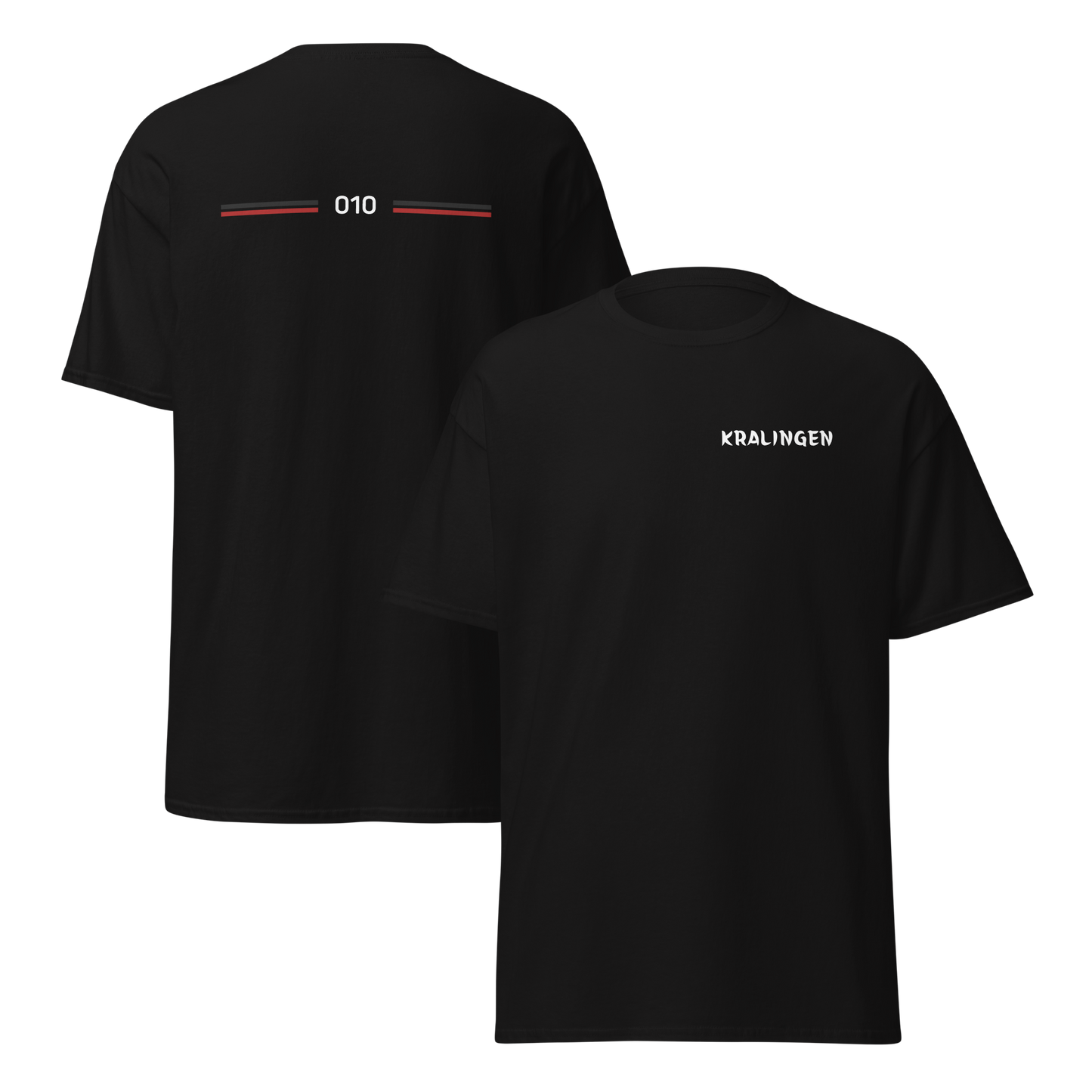 KRALINGEN LEGACY T-SHIRT BLACK FRONT & BACK