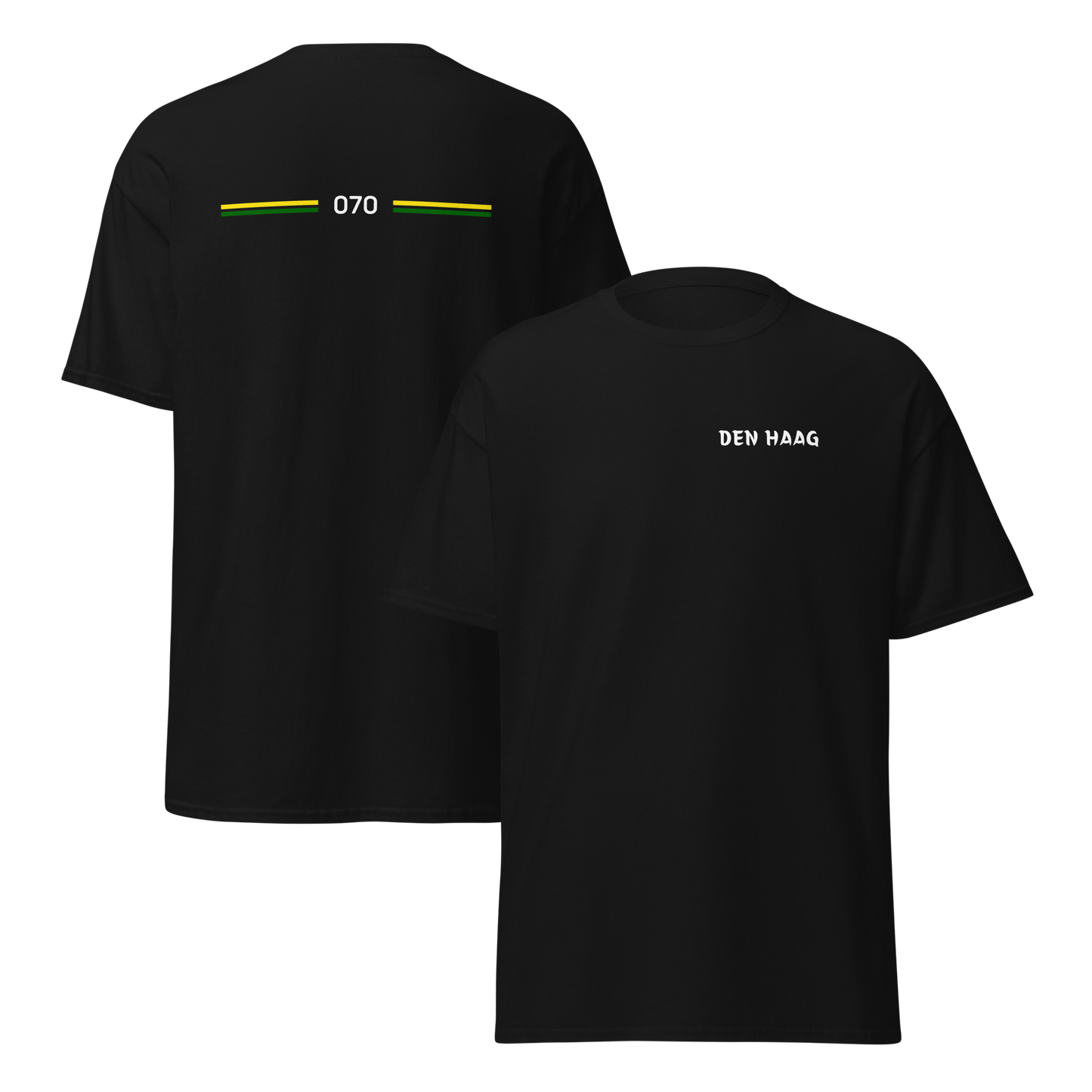 DEN HAAG LEGACY T-SHIRT BLACK FRONT & BACK