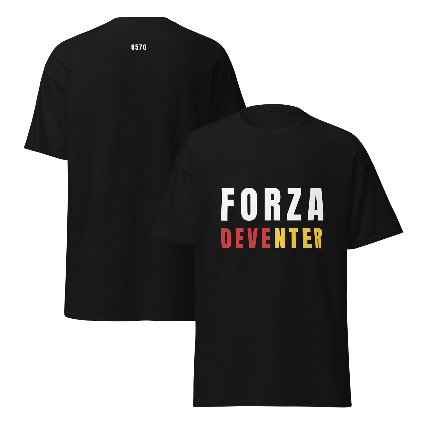 FORZA DEVENTER T-SHIRT BLACK FRONT & BACK
