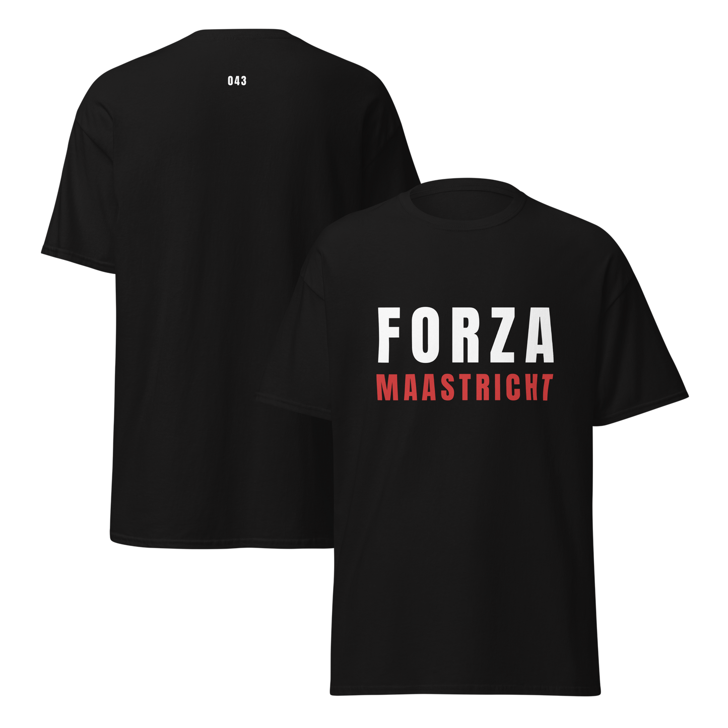 FORZA MAASTRICHT T-SHIRT BLACK FRONT & BACK