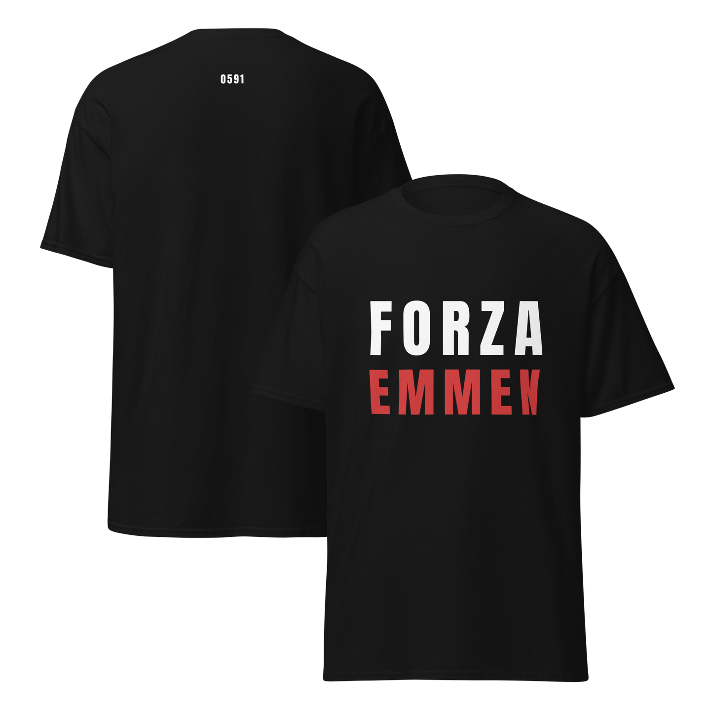 FORZA EMMEN T-SHIRT BLACK FRONT & BACK