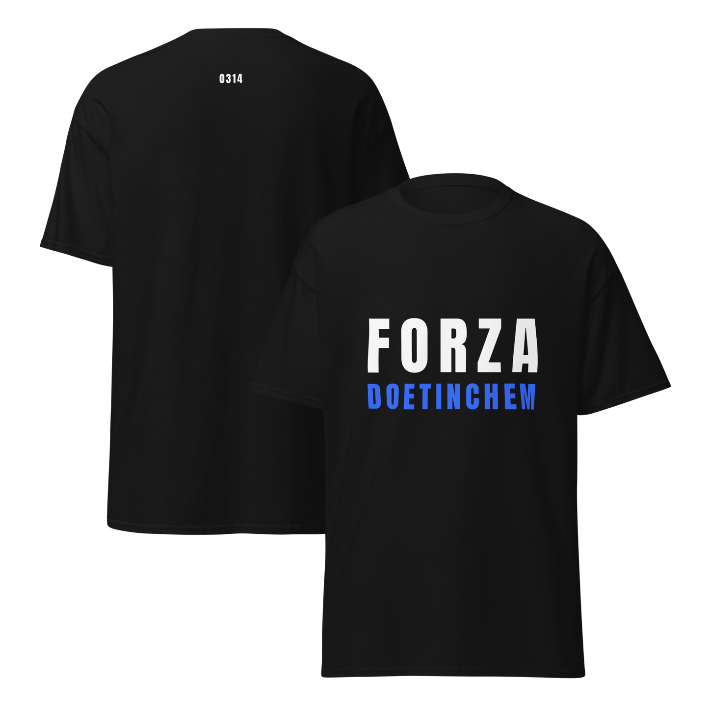 FORZA DOETINCHEM T-SHIRT BLACK FRONT & BACK