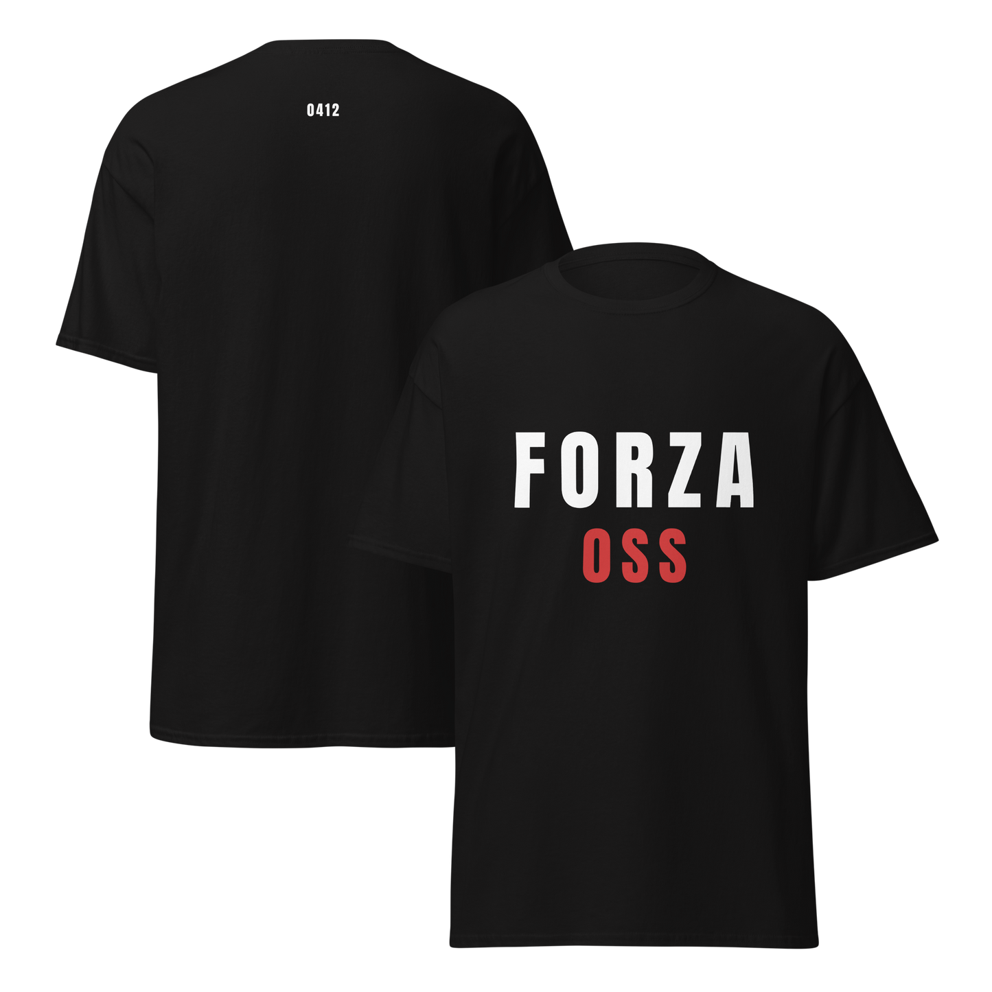 FORZA OSS T-SHIRT BLACK FRONT & BACK