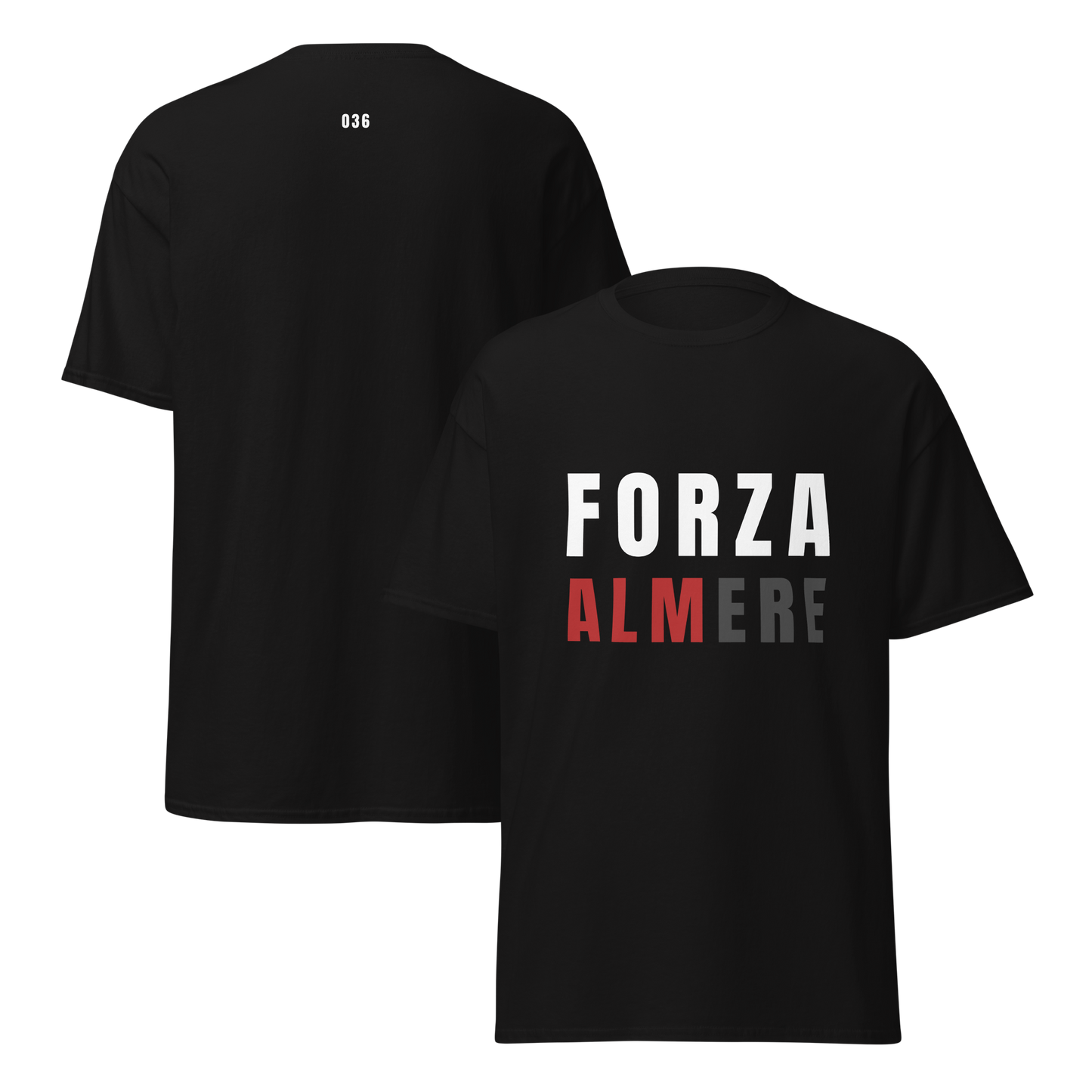 FORZA ALMERE T-SHIRT BLACK FRONT & BACK