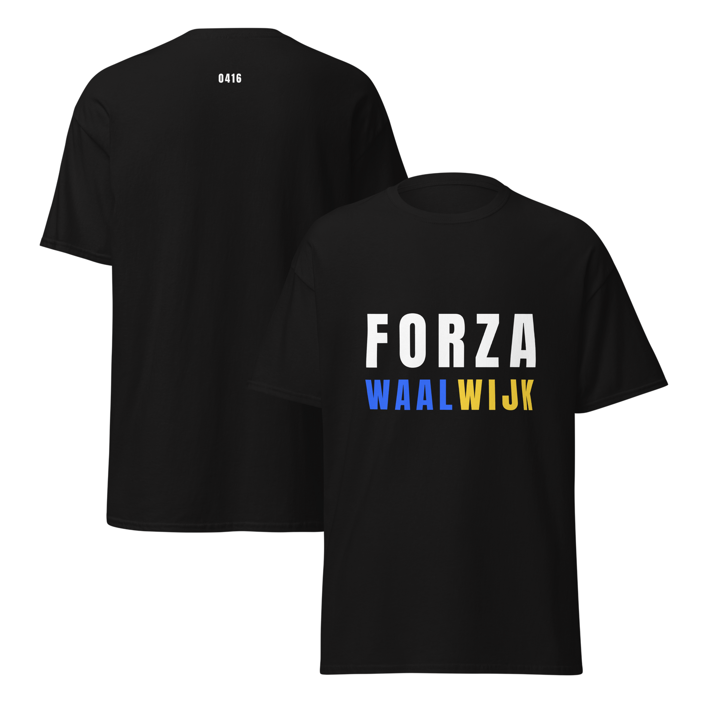 FORZA WAALWIJK T-SHIRT BLACK FRONT & BACK