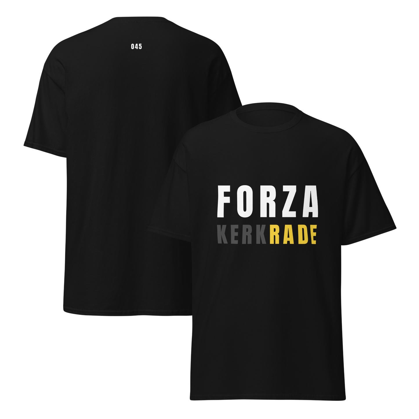 FORZA KERKRADE T-SHIRT BLACK FRONT & BACK