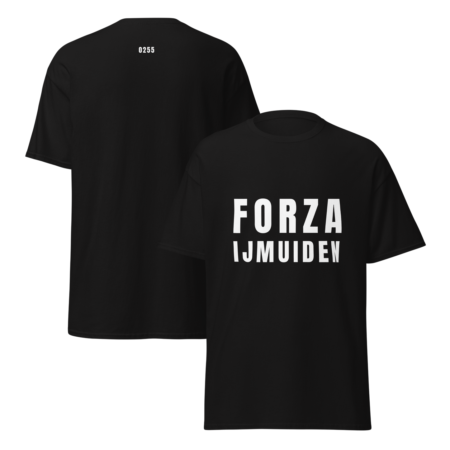 FORZA IJMUIDEN T-SHIRT BLACK FRONT & BACK