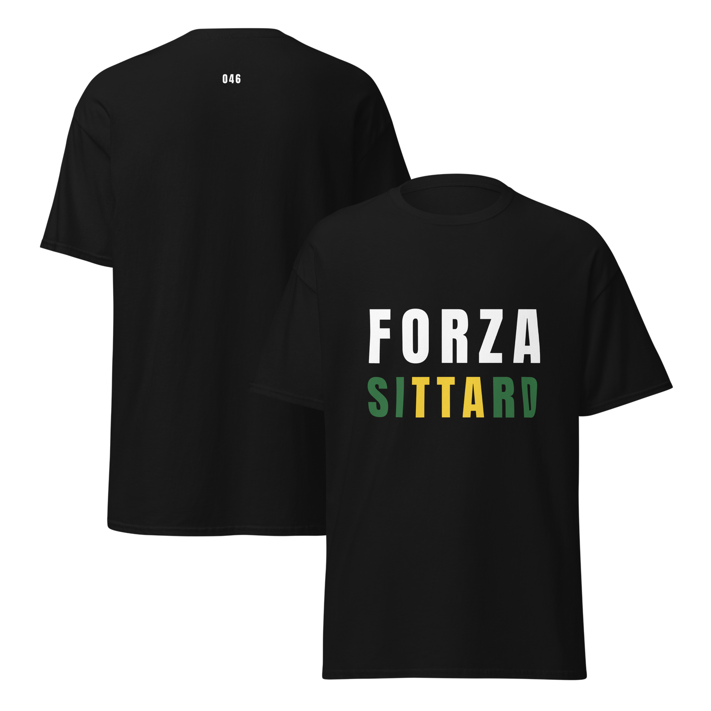 FORZA SITTARD T-SHIRT BLACK FRONT & BACK