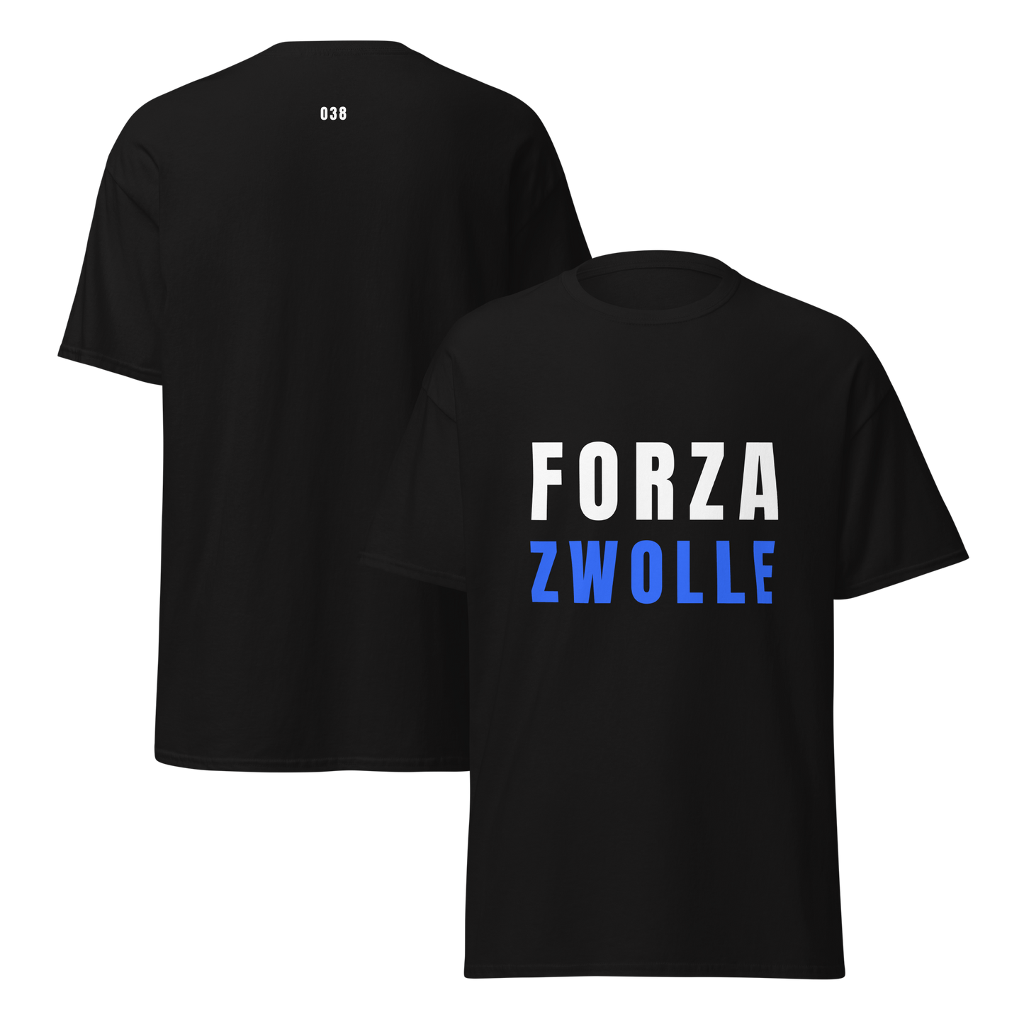 FORZA ZWOLLE T-SHIRT BLACK FRONT & BACK
