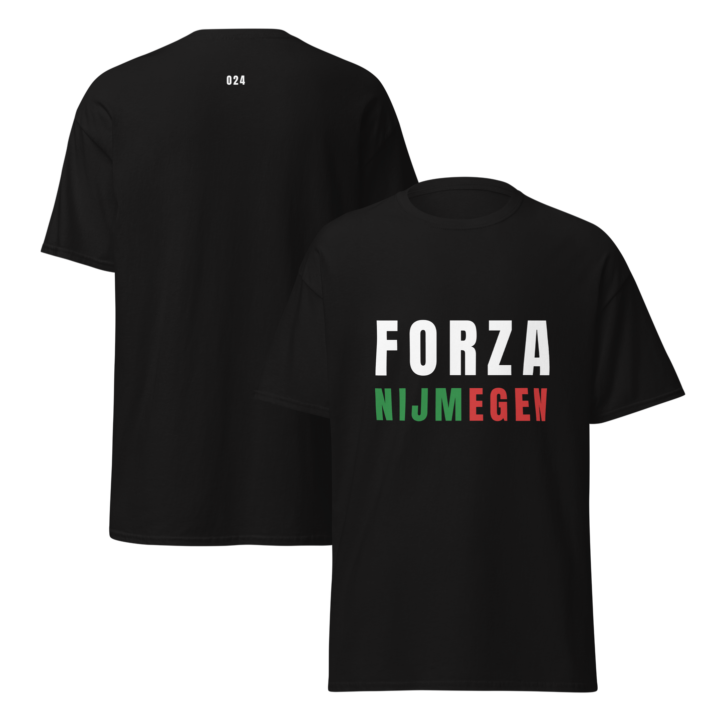 FORZA NIJMEGEN T-SHIRT BLACK FRONT & BACK