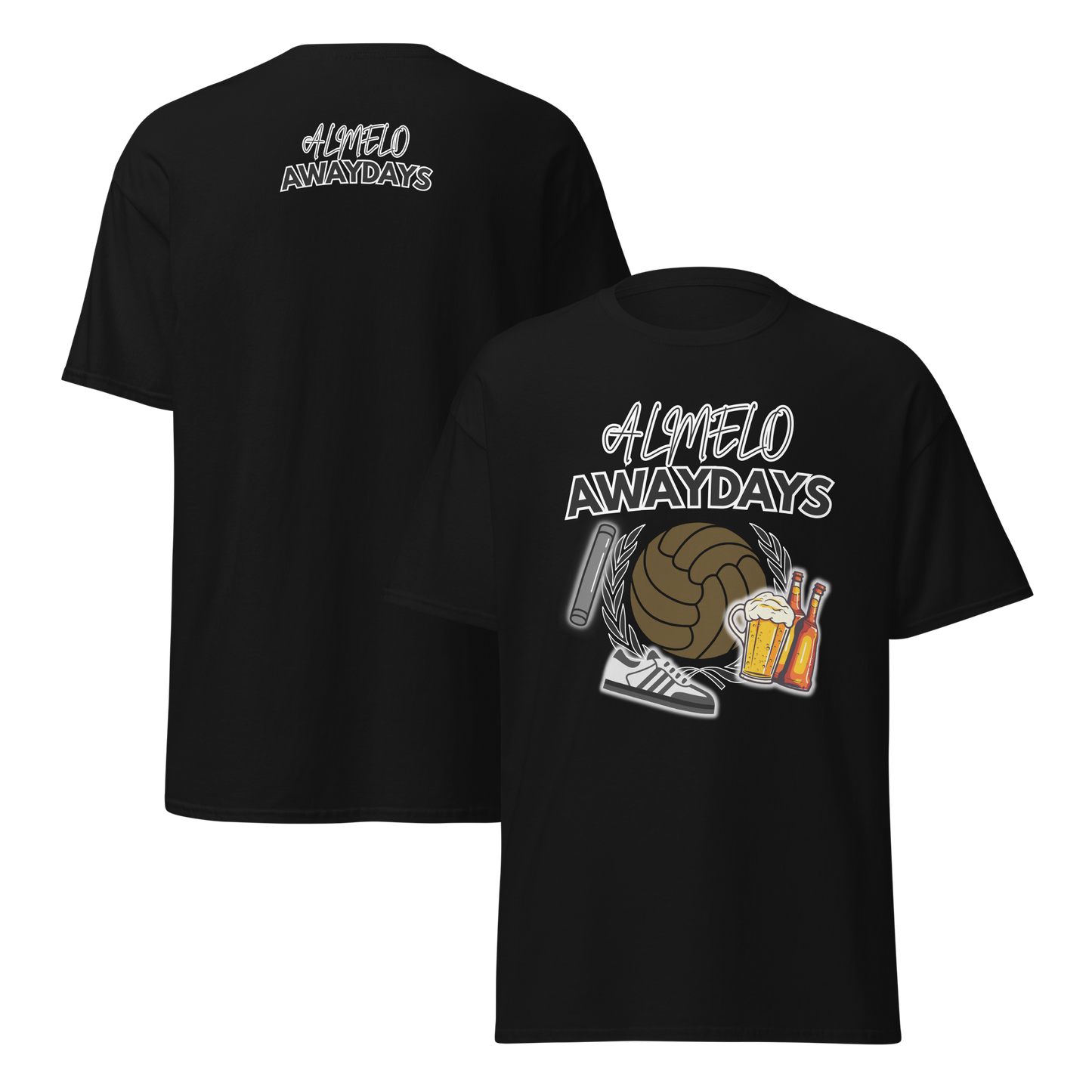 ALMELO AWAYDAYS T-SHIRT BLACK FRONT & BACK