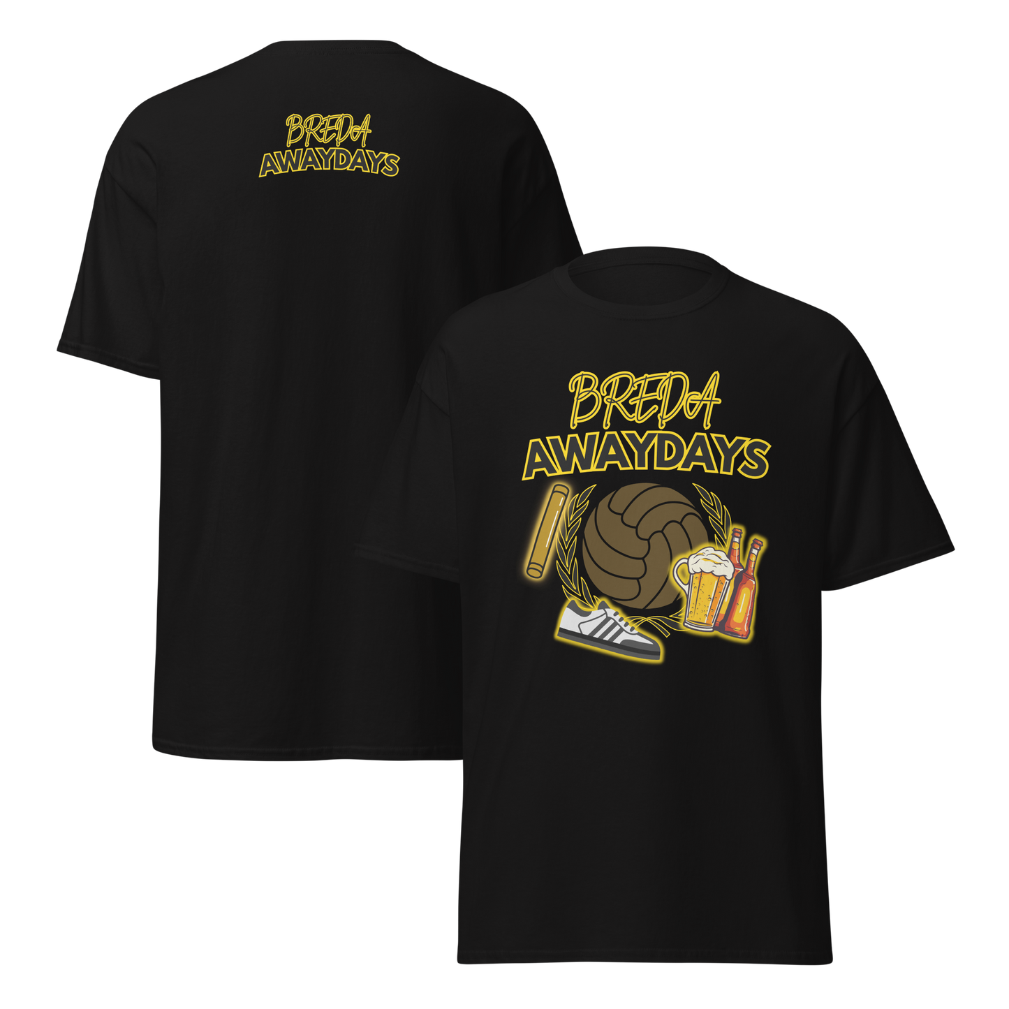 BREDA AWAYDAYS T-SHIRT BLACK FRONT & BACK