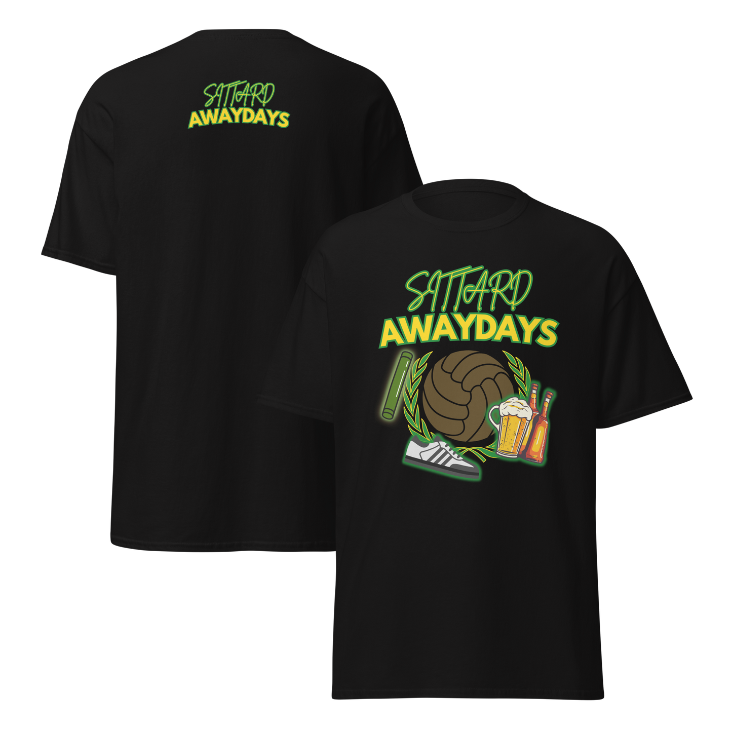 SITTARD AWAYDAYS T-SHIRT BLACK FRONT & BACK