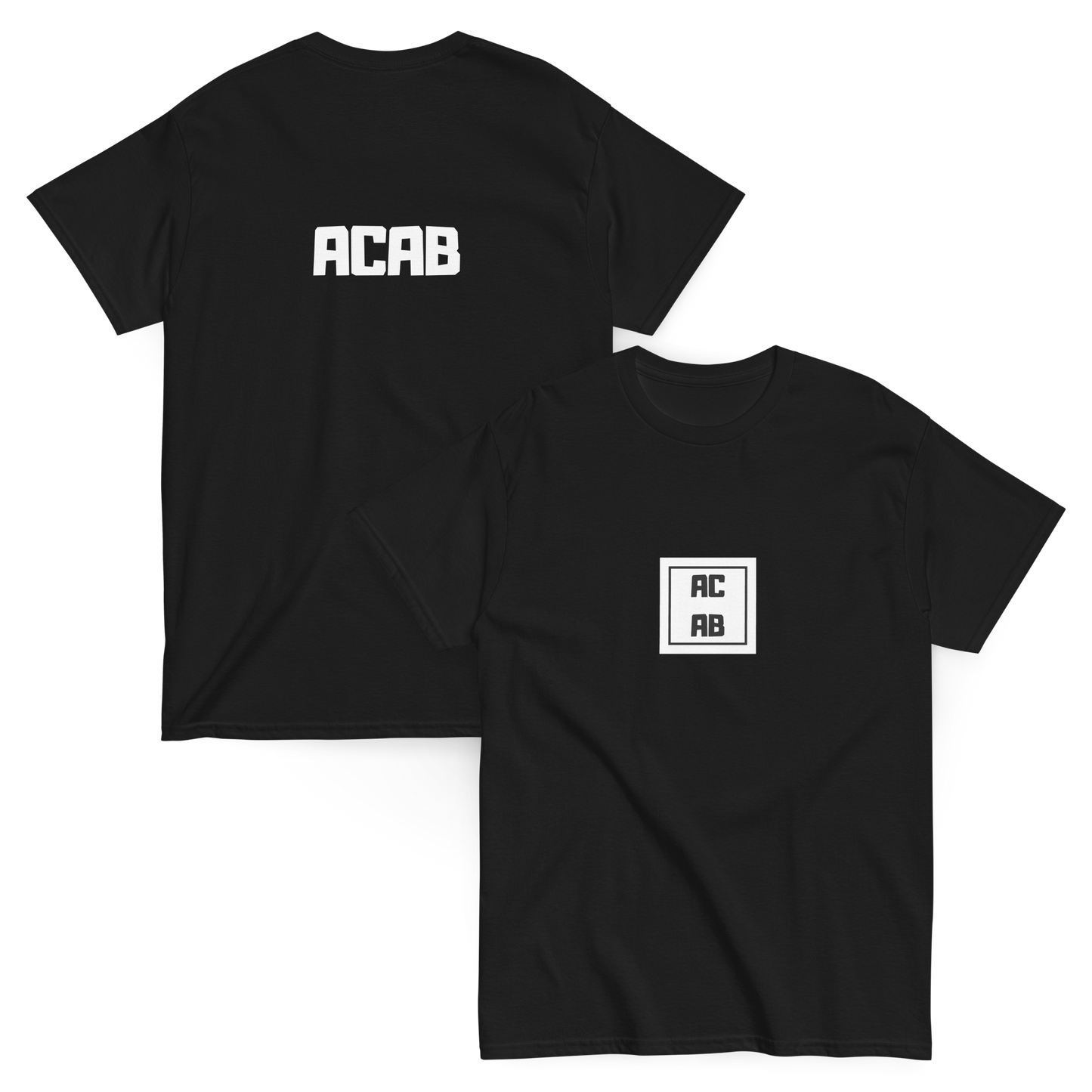 KING OF CHANGE ORIGINAL ACAB T-SHIRT BLACK FRONT & BACK