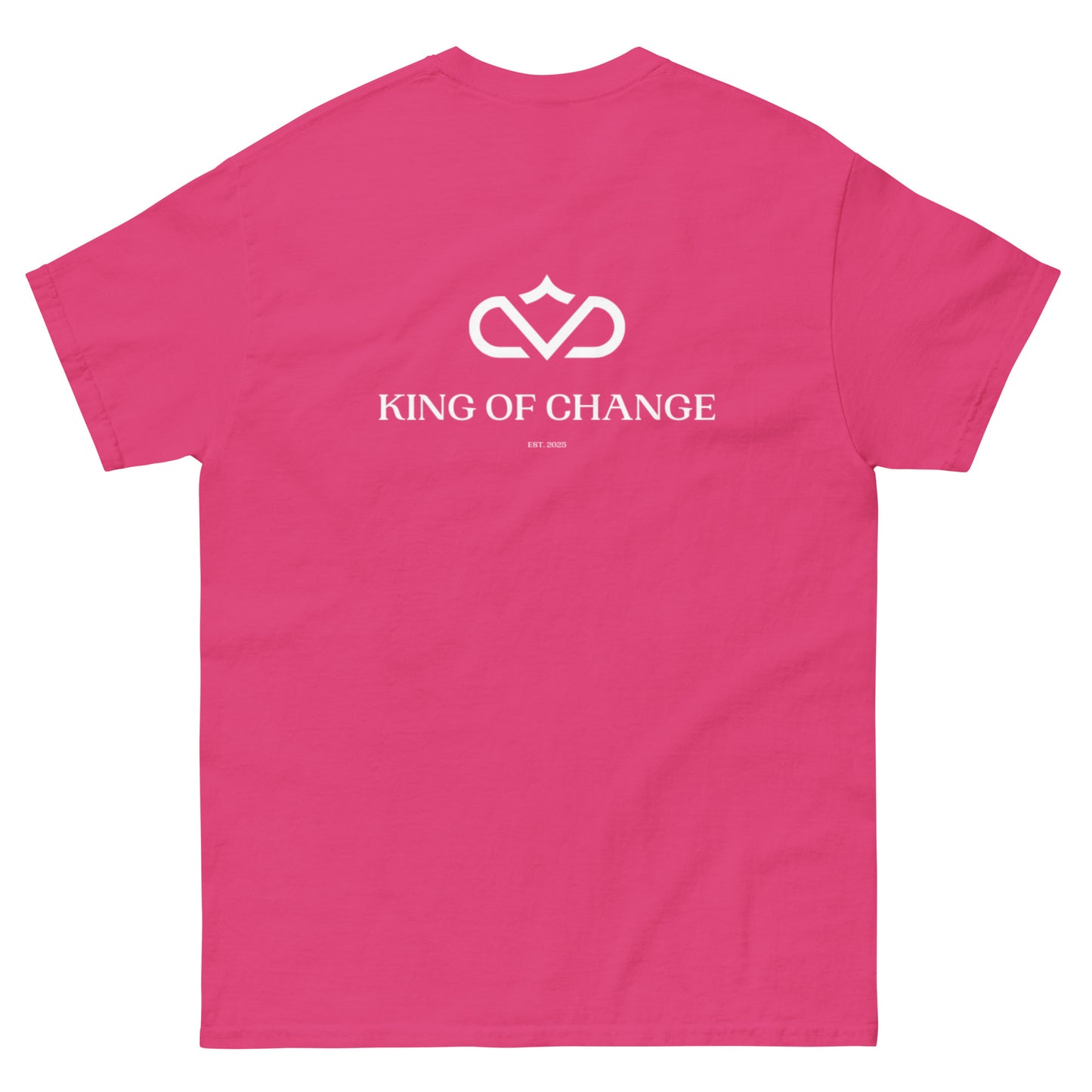 KING OF CHANGE ORIGINAL T-SHIRT PINK BACK
