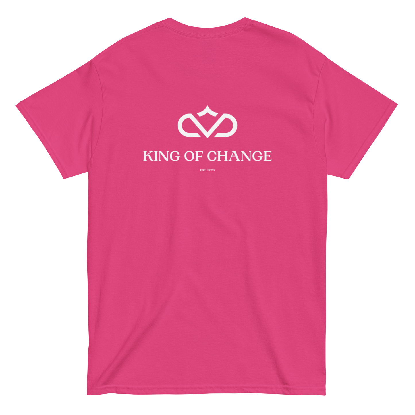 KING OF CHANGE ORIGINAL T-SHIRT PINK BACK 2