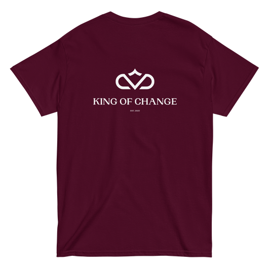 KING OF CHANGE ORIGINAL T-SHIRT MAROON BACK 2