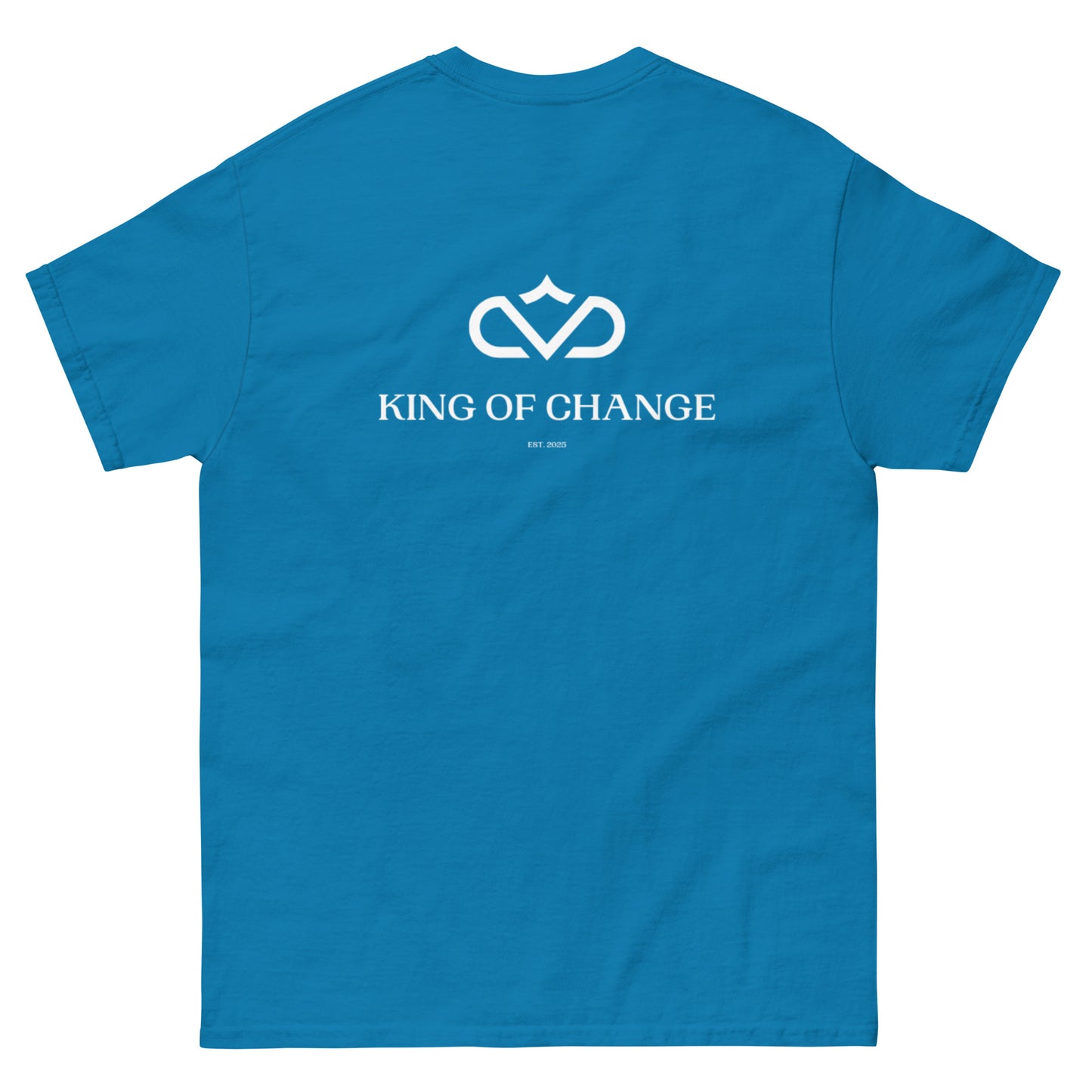KING OF CHANGE ORIGINAL T-SHIRT SAPPHIRE BLUE BACK