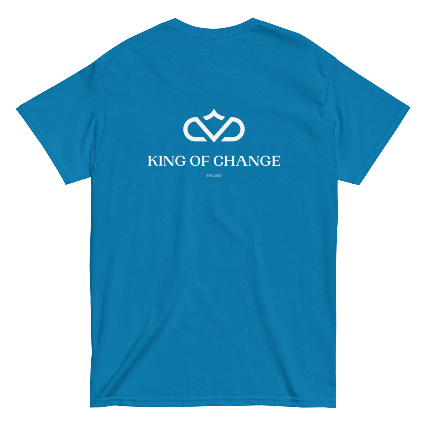 KING OF CHANGE ORIGINAL T-SHIRT SAPPHIRE BLUE BACK 2