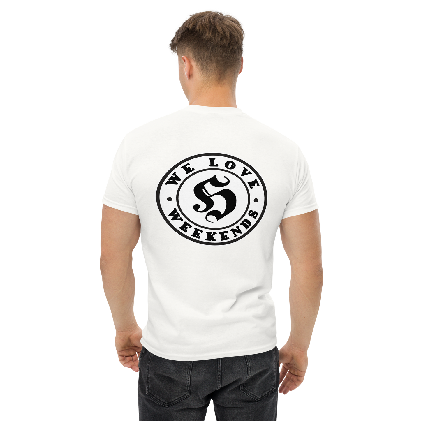 KING OF CHANGE ORIGINAL WE LOVE WEEKENDS T-SHIRT WHITE MAN 2