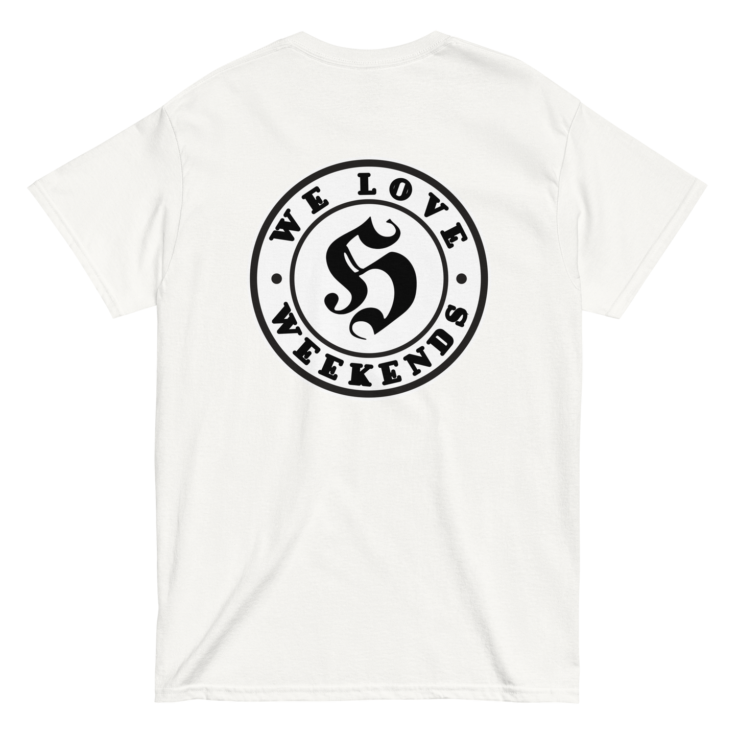 KING OF CHANGE ORIGINAL WE LOVE WEEKENDS T-SHIRT WHITE BACK 2