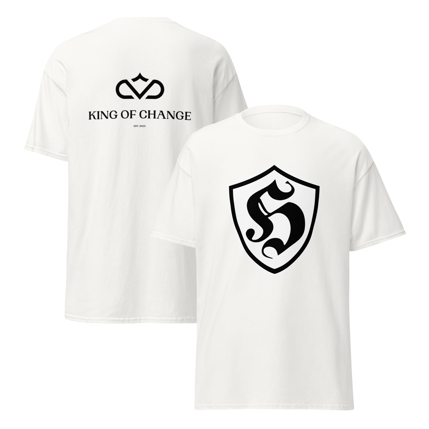 KING OF CHANGE ORIGINAL HOOLIGAN T-SHIRT WHITE FRONT & BACK