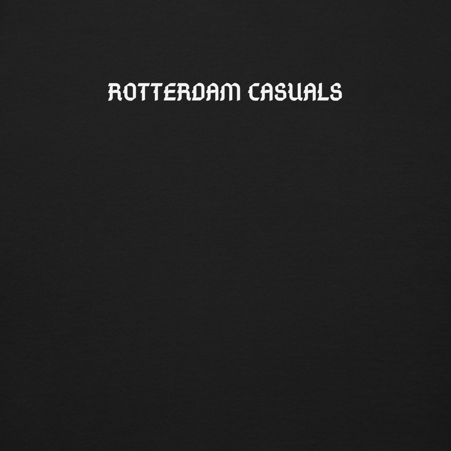 ROTTERDAM CASUALS SWEATER BLACK CLOSE UP 1