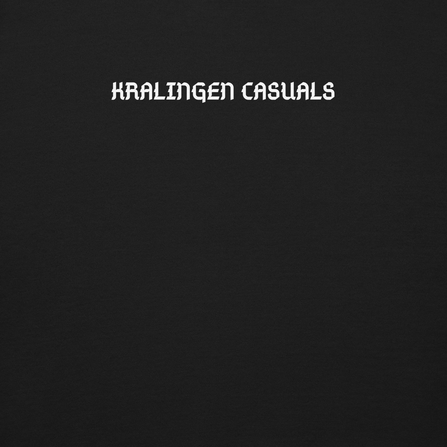 KRALINGEN CASUALS SWEATER BLACK CLOSE UP 1