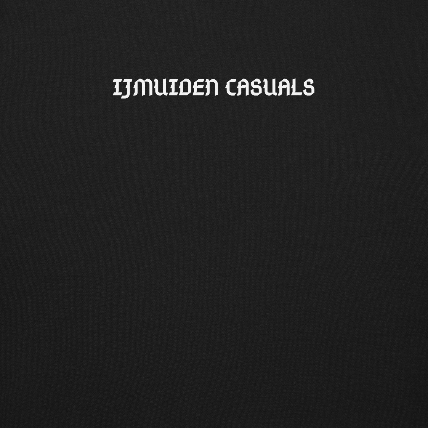 IJMUIDEN CASUALS SWEATER BLACK CLOSE UP 1
