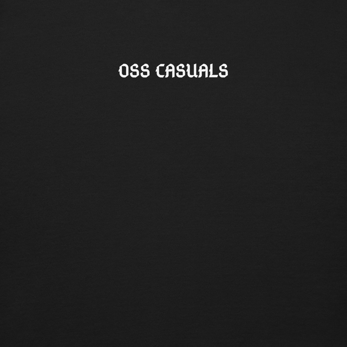 OSS CASUALS SWEATER BLACK CLOSE UP 1