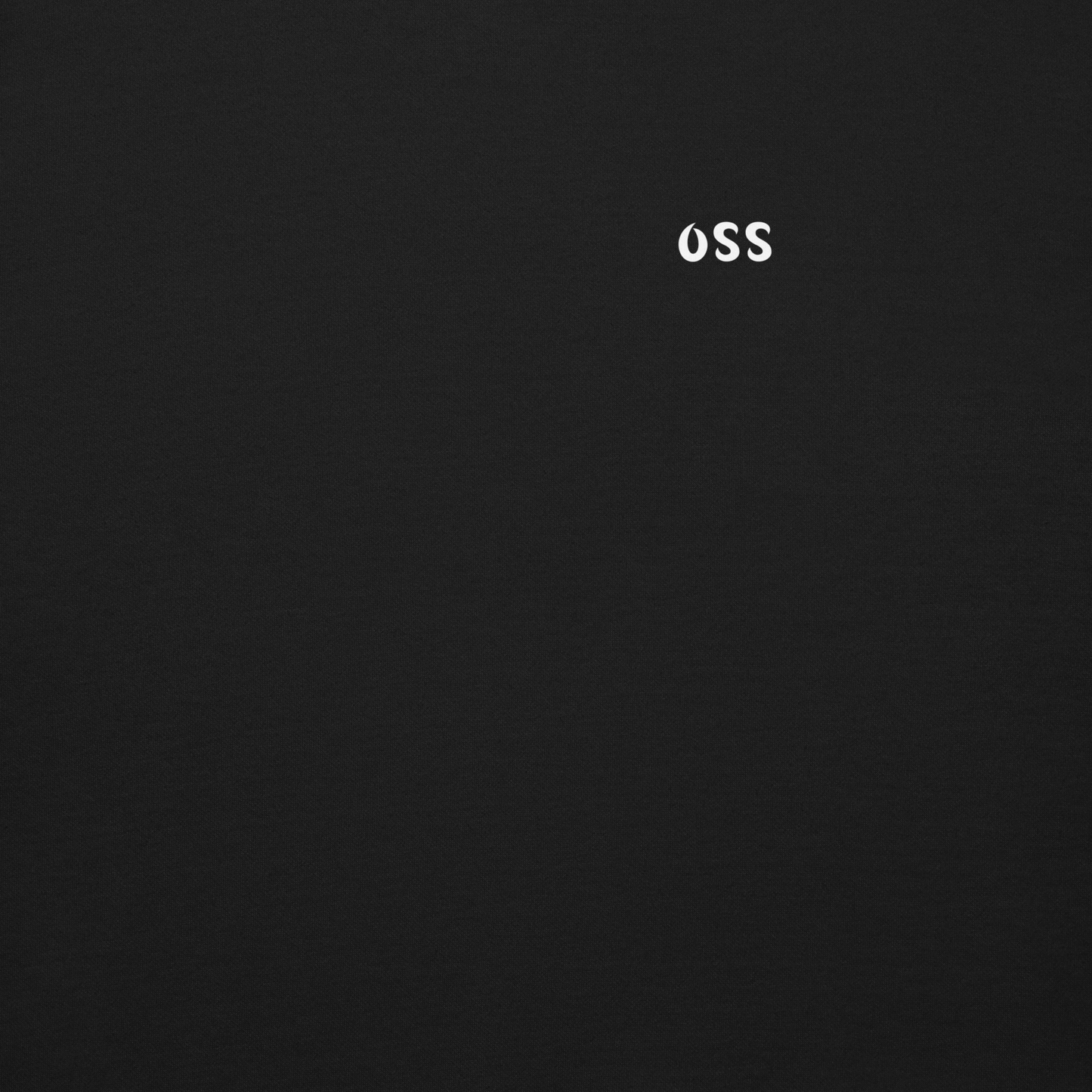 OSS LEGACY SWEATER BLACK CLOSE UP CITY NAME