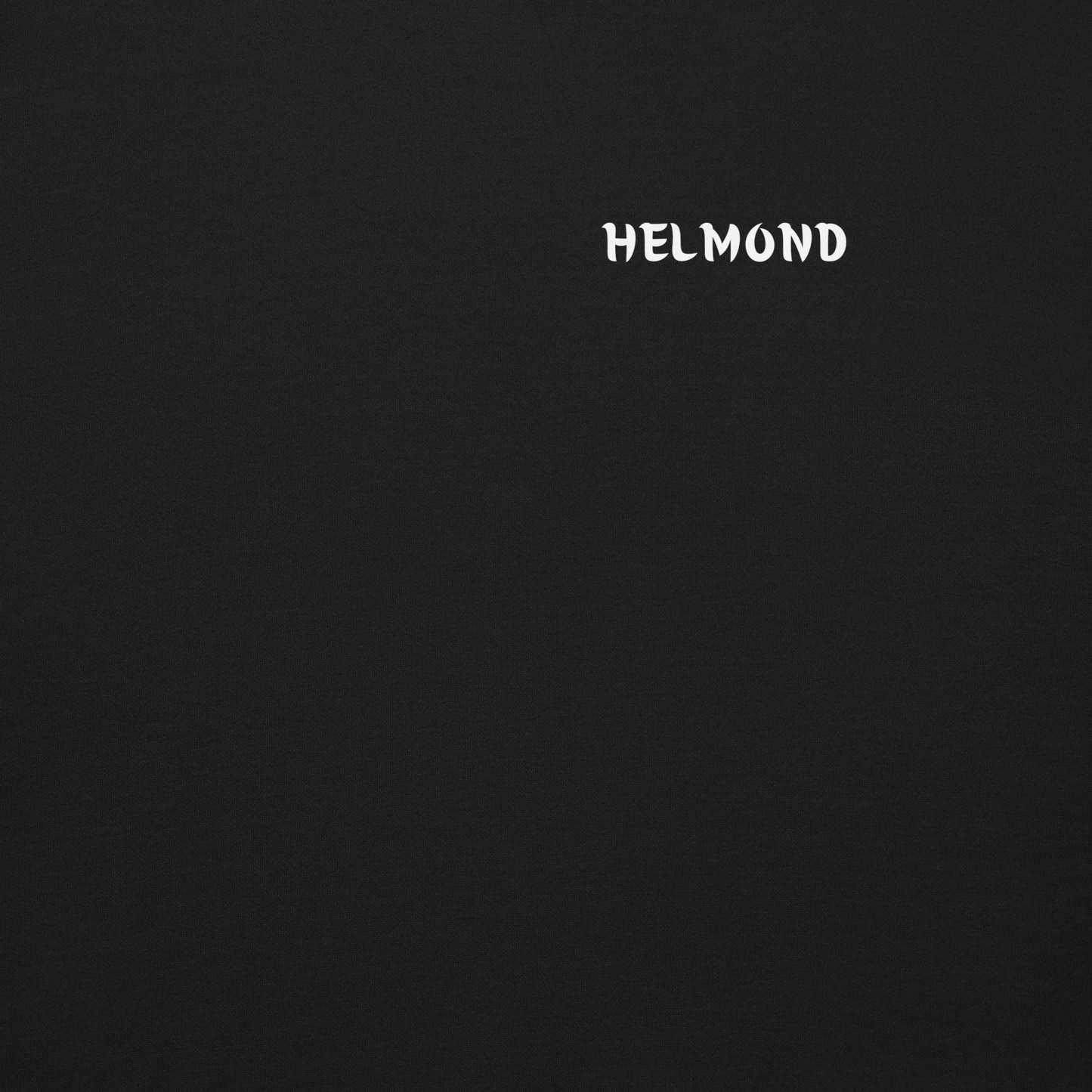HELMOND LEGACY SWEATER BLACK CLOSE UP CITY NAME