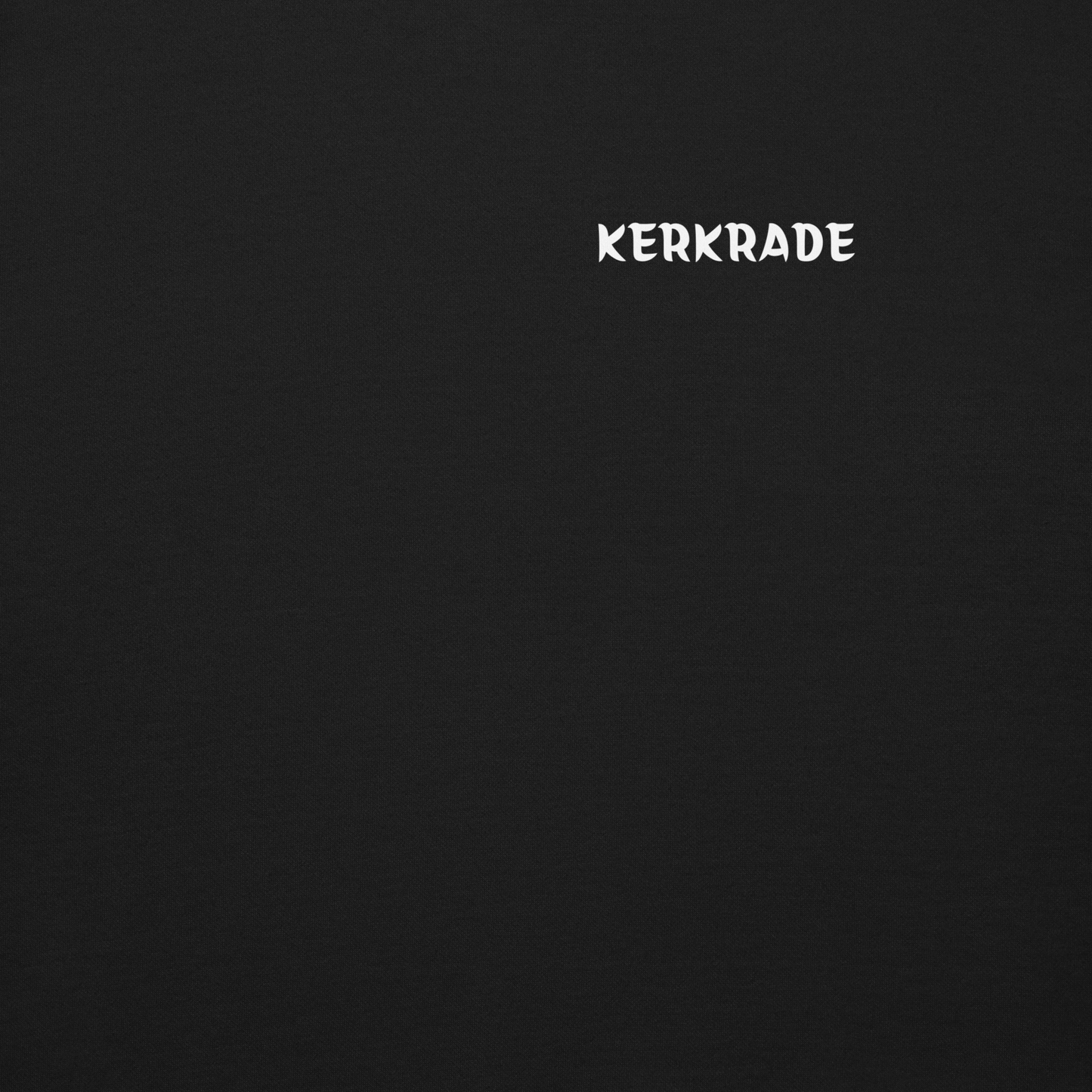 KERKRADE LEGACY SWEATER BLACK CLOSE UP CITY NAME