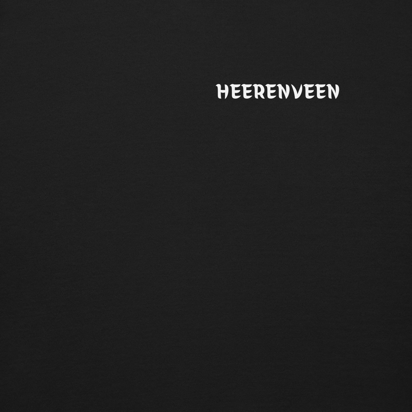 HEERENVEEN LEGACY SWEATER BLACK CLOSE UP CITY NAME