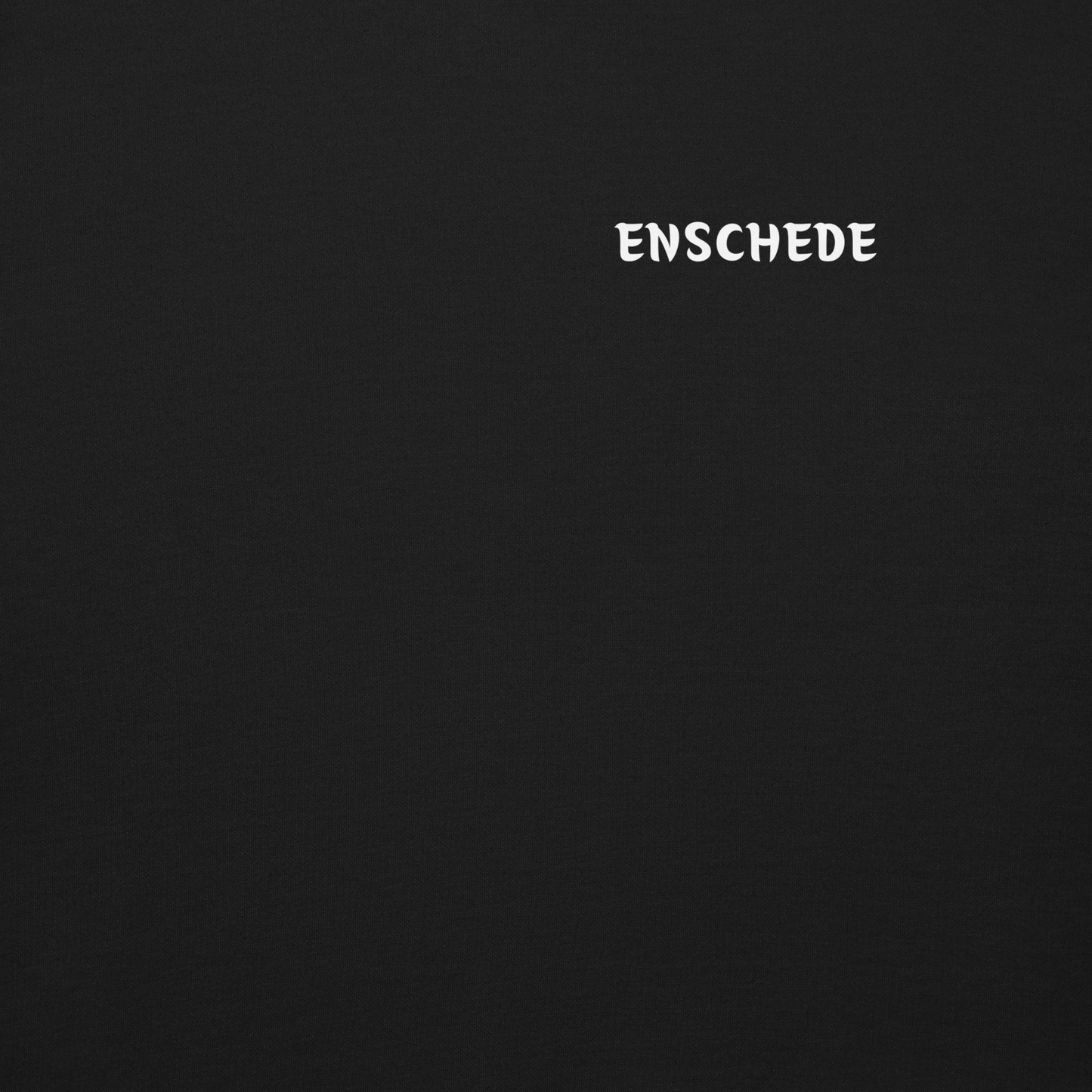 ENSCHEDE LEGACY SWEATER BLACK CLOSE UP CITY NAME
