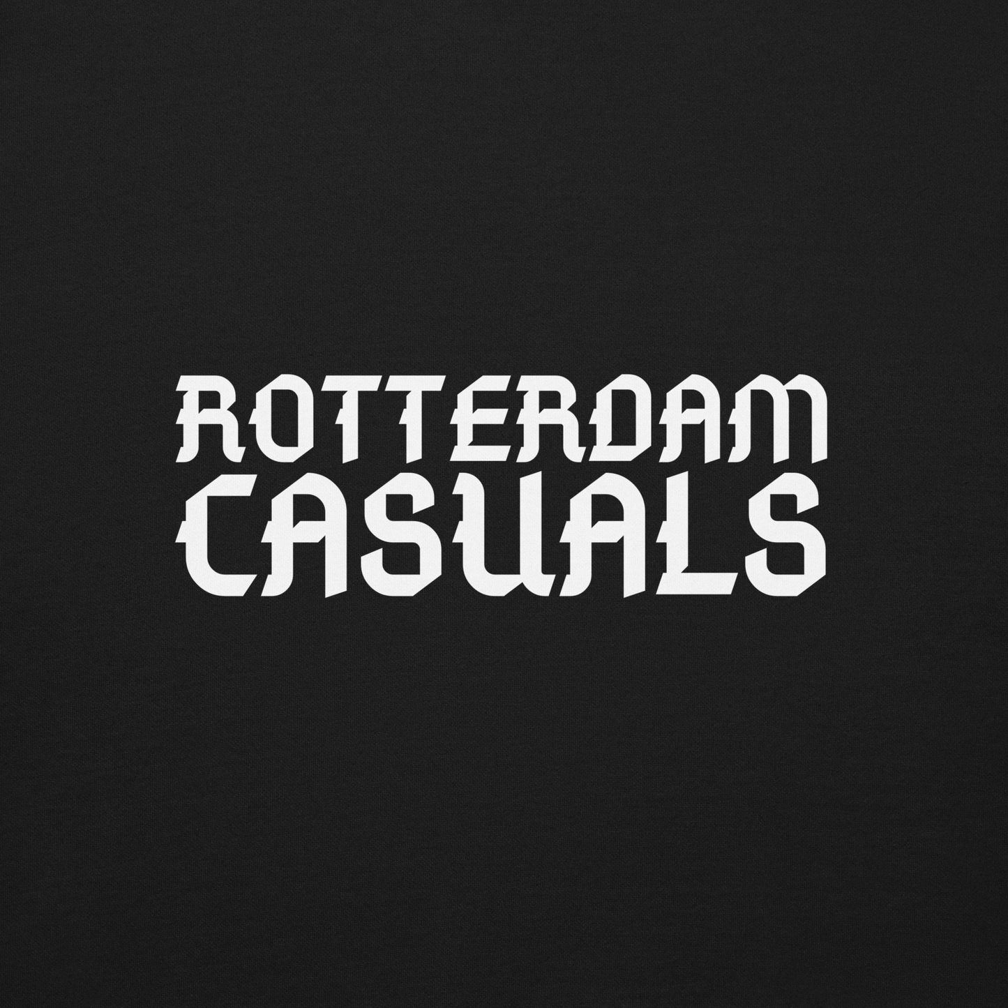 ROTTERDAM CASUALS SWEATER BLACK CLOSE UP 2