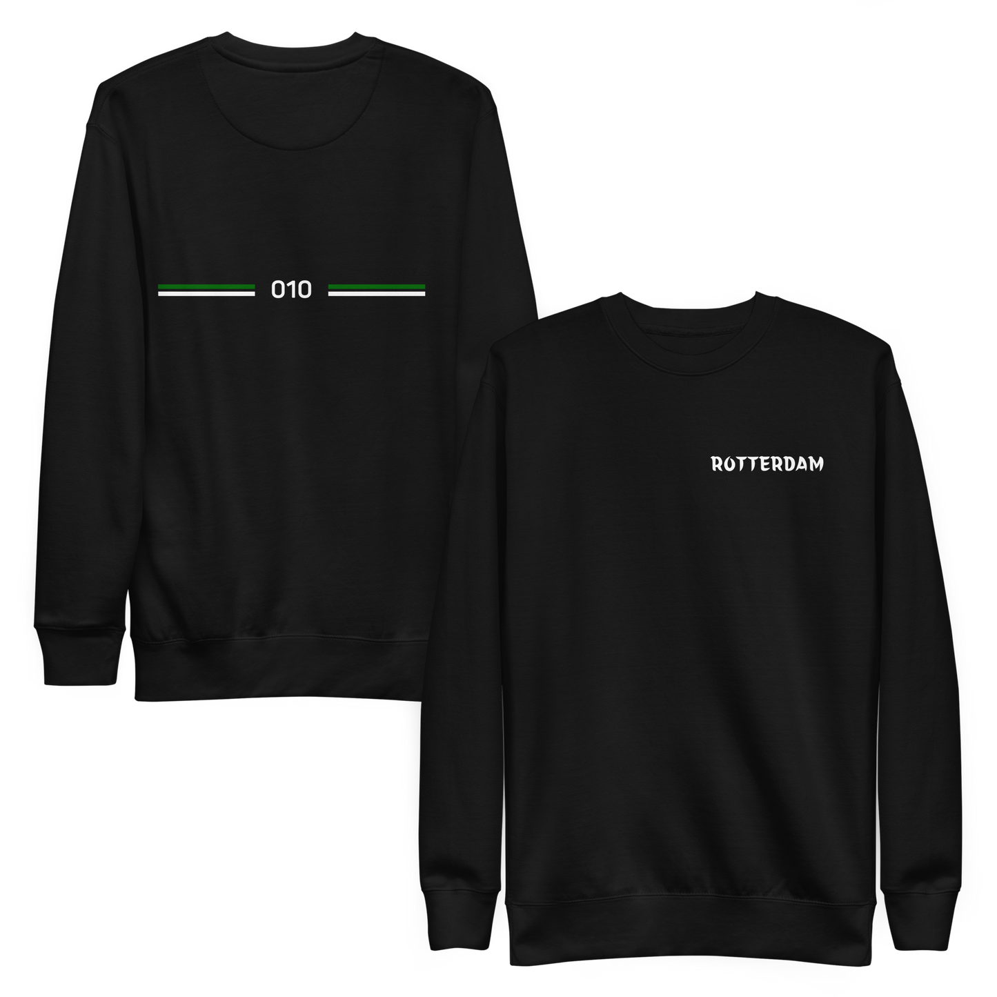 ROTTERDAM LEGACY SWEATER BLACK FRONT & BACK