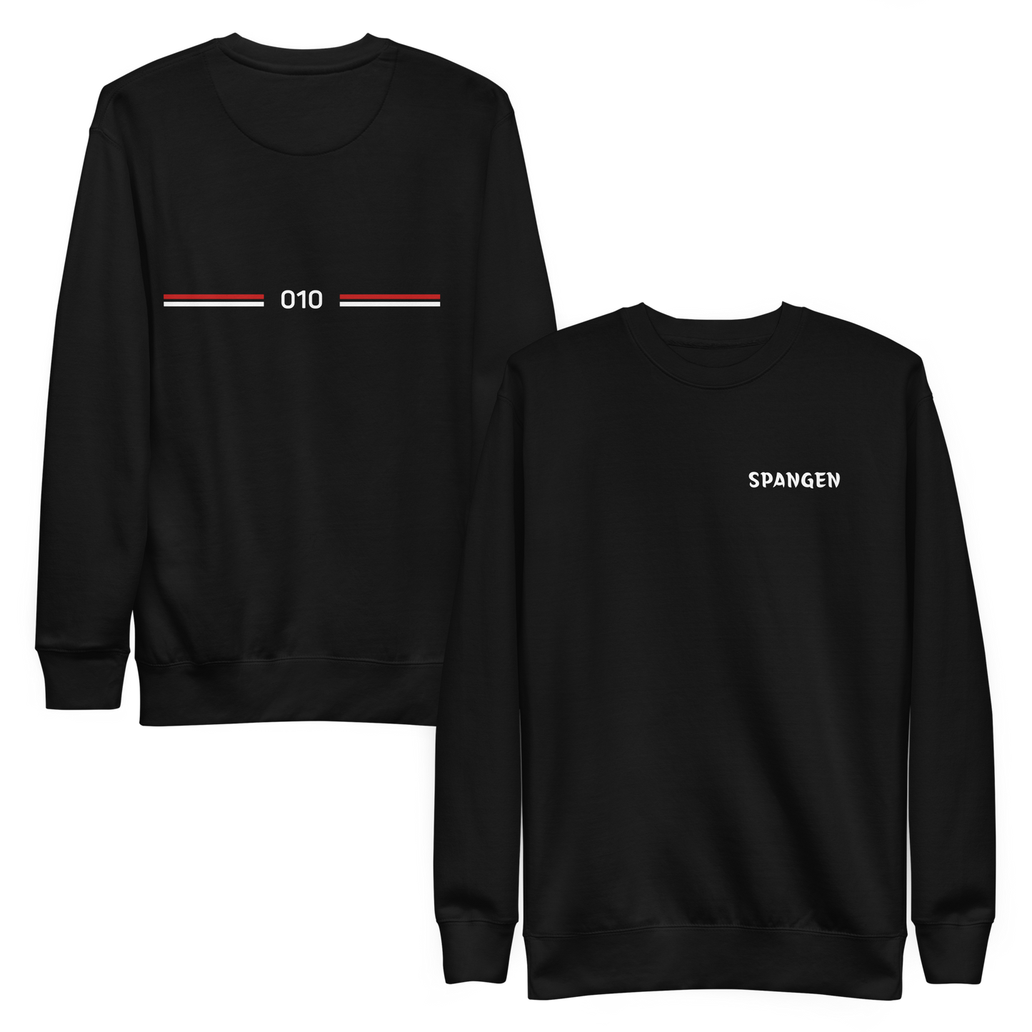 SPANGEN LEGACY SWEATER BLACK FRONT & BACK
