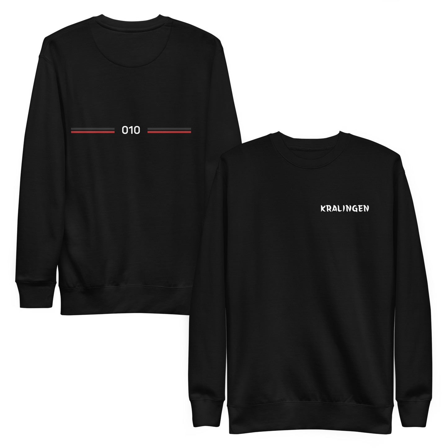 KRALINGEN LEGACY SWEATER BLACK FRONT & BACK