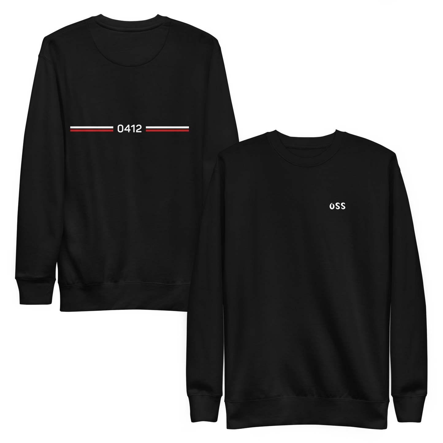 OSS LEGACY SWEATER BLACK FRONT & BACK